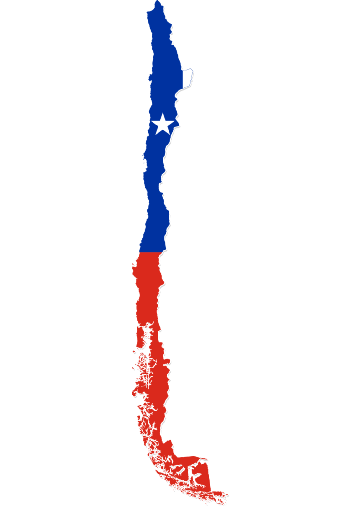 imagem do formato peculiar do chile